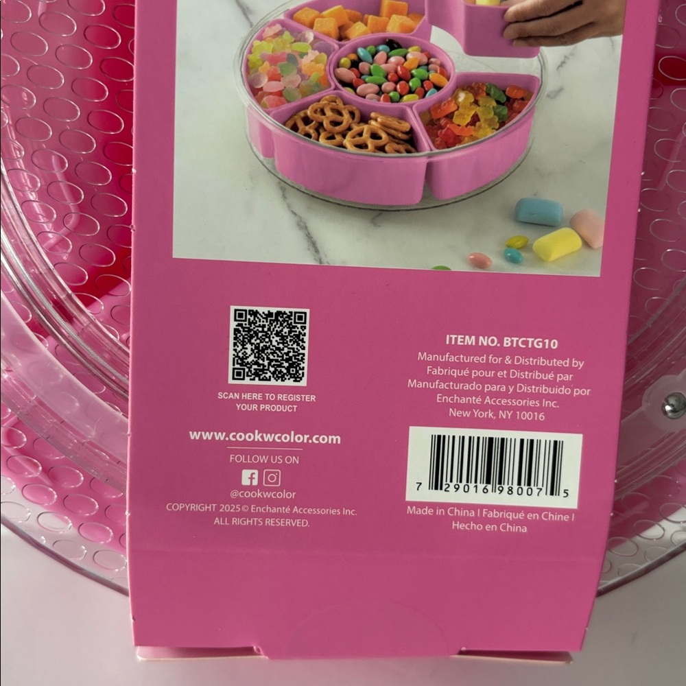 CWC Lazy Susan Snackel Box in Pink - Picture 9 of 11
